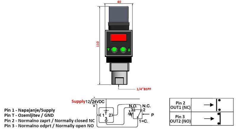 ELEKTRONILINE RÕHULÜLITI FL55 0-200 BAR (MAX.500BAR)