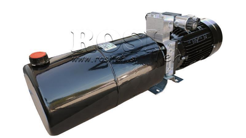 MINI HYDRAULICKÝ AGREGÁT 380V AC (2.2 kW) 120 bar - 8.0 cc - 11.2 lit/min - nádrž 12 lit