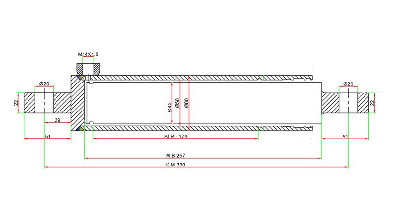 HYDRAULIKLENKZYLINDER SAME OEM-255.6342.4