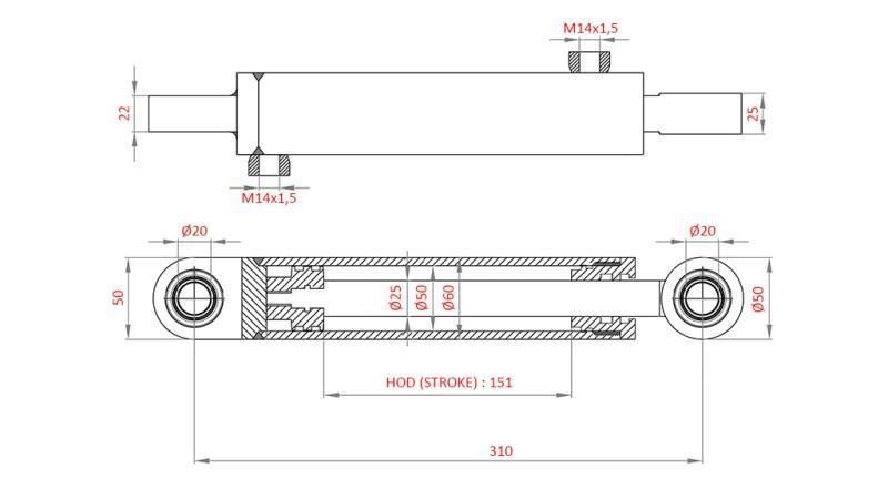 HÜDRAULILINE ROOLISILINDER FIAT-NEW HOLLAND OEM-5189995