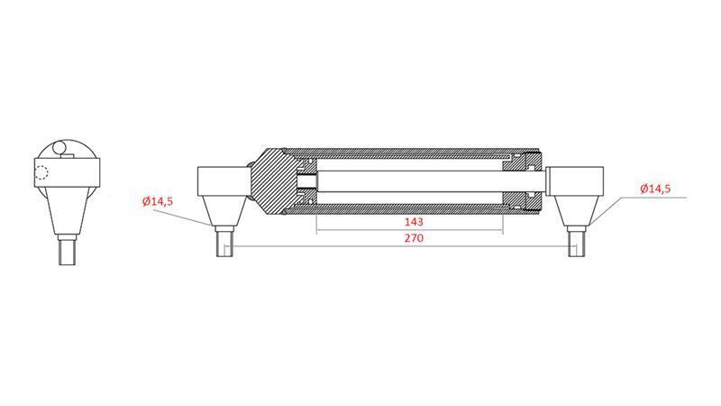 HÜDRAULILINE JUHTIMIS SILINDER MASSEY FERGUSON OEM-3401241M91, 0011404U91, 168009M92, 183179M91, 185