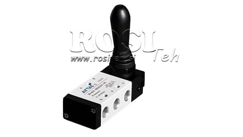 PNEUMATILINE MANUAALNE KLAPP 5/3 1/4 PRT-0853-CRR MANUAALNE TAGASI