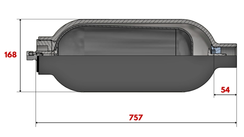 HYDRAULISK AKKUMULATOR 10 LIT - BSP 1
