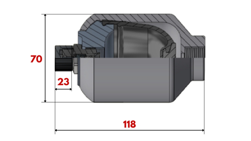 HYDRAULISK AKKUMULATOR 0,15 LIT - M18x1,5