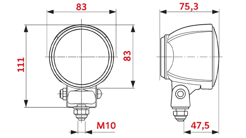 TRAKTORI TÖÖVALGUS ÜMMARGUNE H3 HELLA HALOGEN