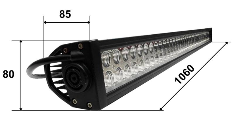 LED TÖÖVALGUS - VALGUS 80 LED 240W 12V-24V KOMBO 106CM MEGA