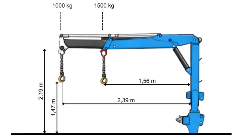 TRAKTORIN KOLMIPISTENOSTURI – HYDRAULINEN NOSTOVARSI 1200 KG