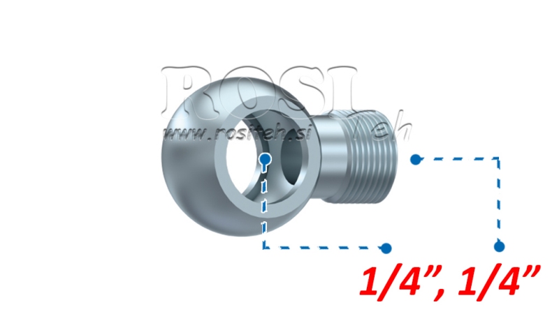 HYDRAULISK ØYE KOBLING 1/4-1/4