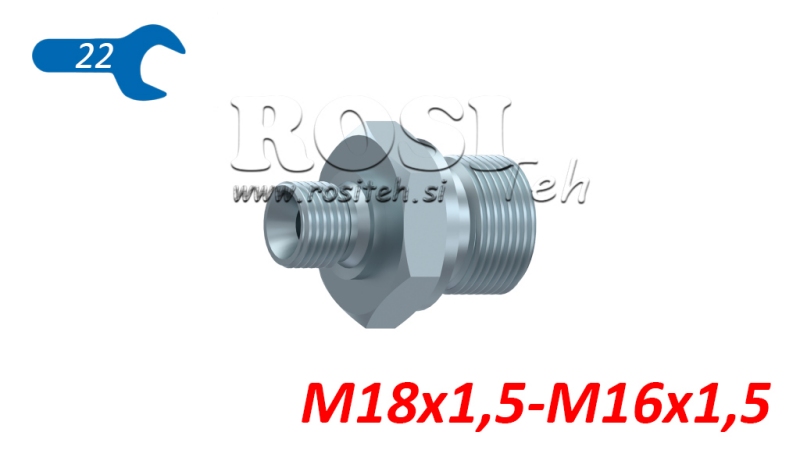 HYDRAULISK REDUCER M18X1.5-M16X1.5