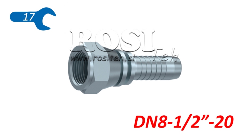 HÜDRAULINE ÜHENDUS DKJ JIC74° NAINE DN8-1/2”-20