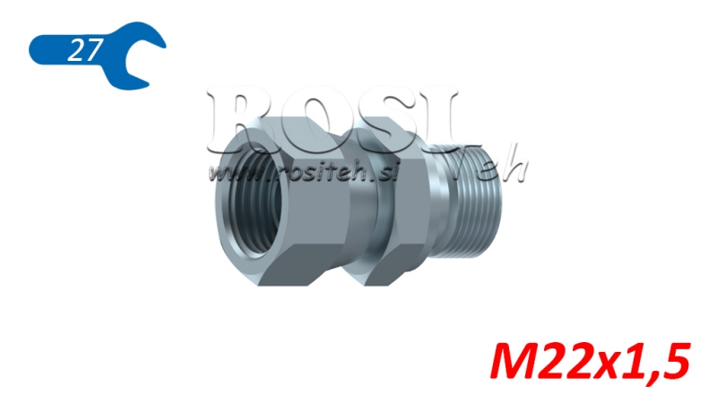 HÜDRAULILINE KAHEKORDNE ÜHENDUS PÖÖRDNUT M22X1,5