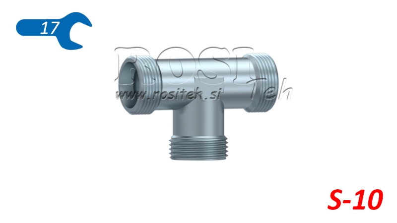 HYDRAULICKÝ T-KUS S-10 VONKAJŠÍ ZÁVIT M18X1,5