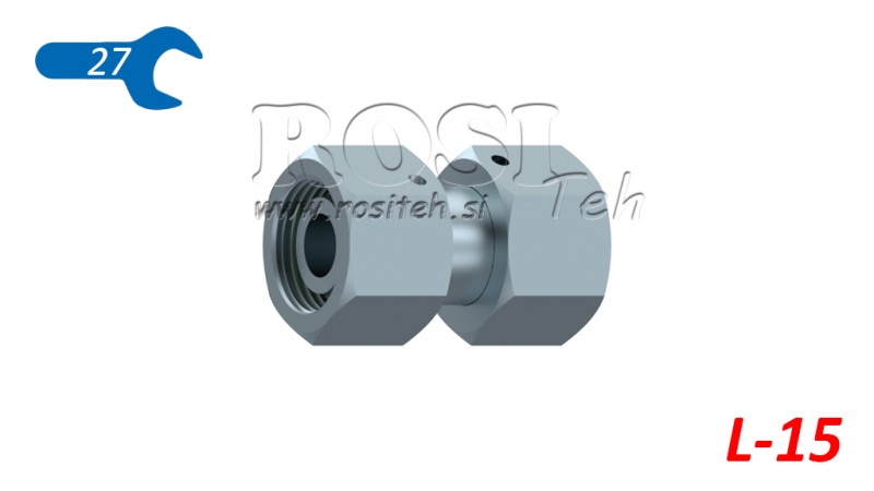 HIDRAULIKUS KETTŐS FORGÓ ANYÁS CSATLAKOZÓ (15L) M22X1,5