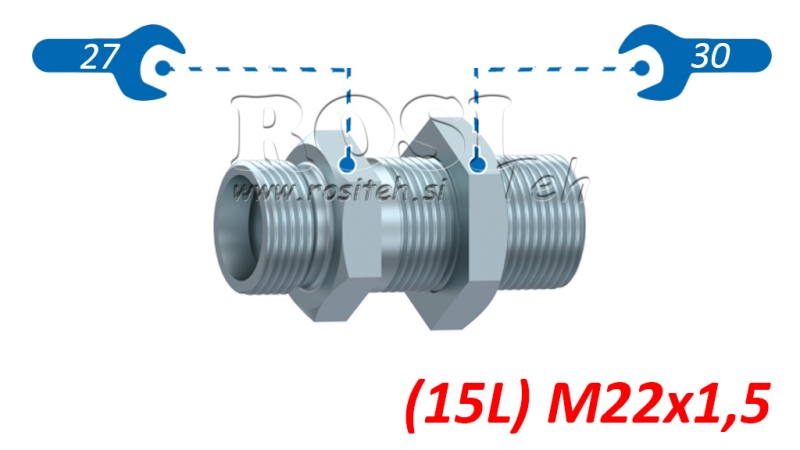 HIDRAVLIČNI PREGRADNI DVOVIJAČNIK (15L) M22x1,5