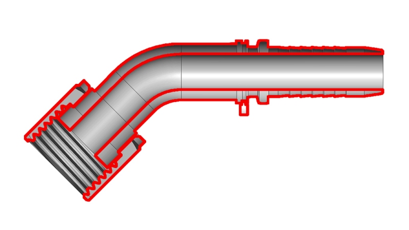HÜDRAULILINE ÜHENDUS DKORFS NAINE KÜLV 45° DN8-11/16-16