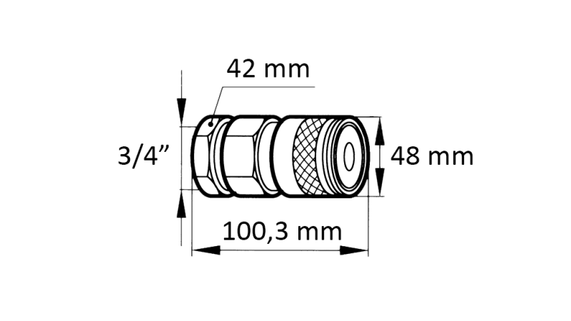 KIIRÜHENDUS KAIVATIS FFH NAINE 3/4 48MM