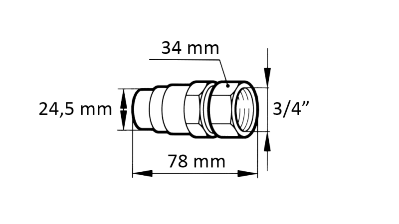 KIIRKONNEKTOR KAIVAMISELE FFH MEES 3/4 38MM