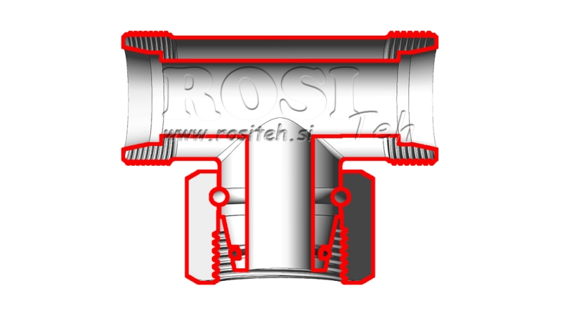 HIDRAVLIČNI T KOM S-8 Z VRTLJIVO MATICO CENTRALNO M16x1,5