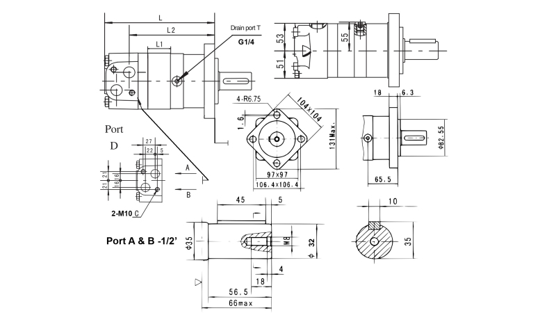HÜDRAULILINE MOOTOR MR 32 ECO (ALSG2-L-32)