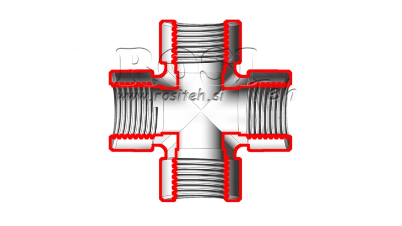 HIDRAVLIČNI KRIŽNI PRIKLJUČEK ŽENSKI BSP 1/2