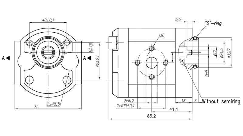 POMPE HYDRAULIQUE 10A2X179 GR.1 - 2cc - GAUCHE