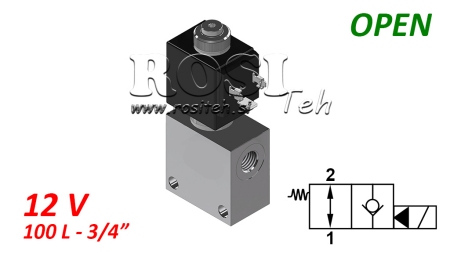 2-SUUNALINE KLAPP 3/4 (NO) 12V - 120LIT