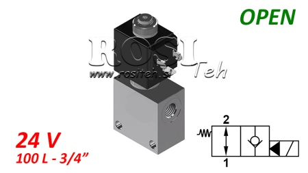 2-WEGEN KLEP 3/4 (NO) 24V - 120LIT