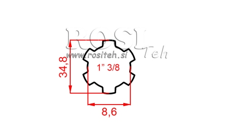 KARDANSKI NASTAVEK 1-3/8 STANDARD (400 mm)