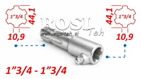 KARDANOVÝ ADAPTÉR S ČAPOM Z 1-3/4 NA 1-3/4 (165 mm)