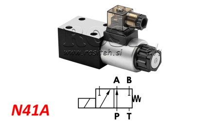 ZAWÓR HYDRAULICZNY ELEKTROMAGNETYCZNY KV-4/2 CETOP 3 12/24/230V N41A