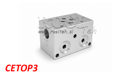 BLOQUE CETOP3 POUR MINI CENTRALE HYDRAULIQUE
