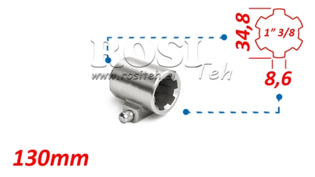 ZAPFWELLENADAPTER MIT BOLZEN 1-3/8 (130 mm)
