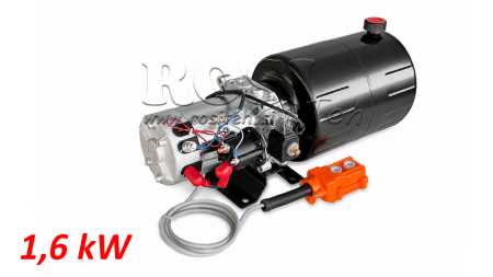 MINI HIDRAVLIČNI AGREGAT 12V DC - 1,6kW = 2,1cc - 8 lit - enosmerni sklop (kovinski)