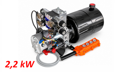 MINI ΥΔΡΑΥΛΙΚΗ ΜΟΝΑΔΑ ΙΣΧΥΟΣ 24V DC - 2.2kW = 2.1cc - 8 lit - 2x διπλής κατεύθυνσης μονάδα (μέταλλο)