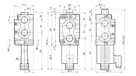 6-SUUNALINE KLAPP 3/4 (6/2) 12V - 140LIT