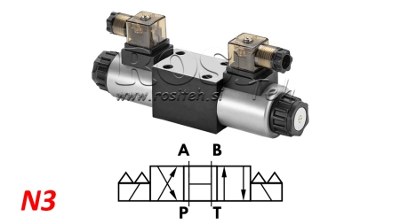 HYDRAULICKÝ ELEKTRO MAGNETICKÝ VENTIL KV-4/3 CETOP 3 12/24/230V N3