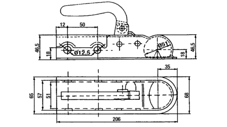 SLEPENHAK VOOR AUTO TRAILER ROND FI50