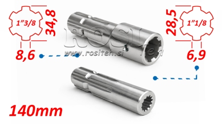 ADAPTATEUR P.T.O. de 1”3/8 à 1”1/8