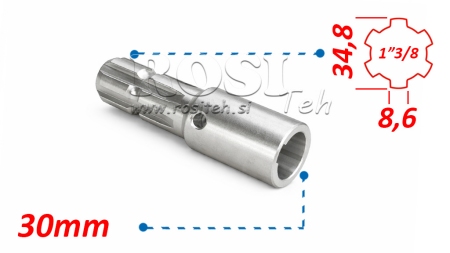 ΑΝΤΑΠΤΟΡΑΣ ΚΑΡΝΤΑΝ 1-3/8 - ΟΠΗ fi 30 mm (145 mm)
