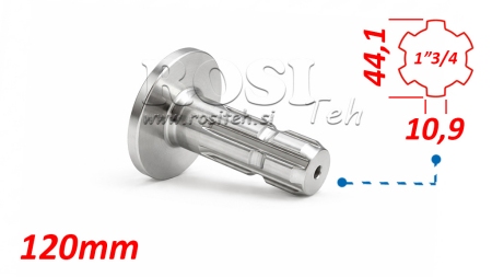 HRIADEĽ DRÁŽKOVANÁ S PRÍRUBOU 1 3/4 L120