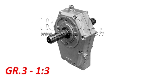 GEARBOX GR.3 -1:3 MALE INLET - MALE OUTLET