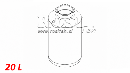 METAAL TANK ROLL PP 20 LITER HORIZONTAAL-VERTICAAL