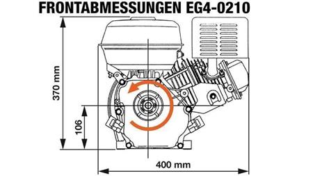 moteur à essence EG4-200cc-5.10kW-3,600 RPM-H-KW20x53-démarrage manuel