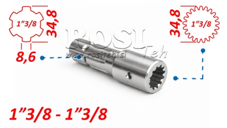 КАРДАНЕН АДАПТЕР ОТ 1-3/8 (21 ШЛИЦА) КЪМ 1-3/8 (150 mm)