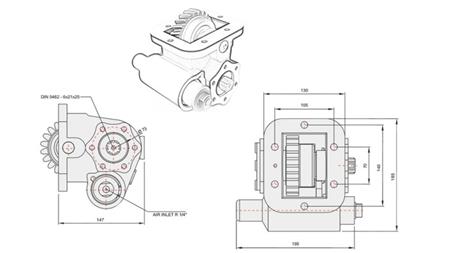 Dimensiones DE LA BOMBA HIDRÁULICA - IVECO 475 SMLX