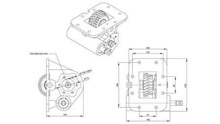 DIMENSIOONID HÜDRAULISE PUMPA - ISUZU MOZ 06 MEHAANIKA