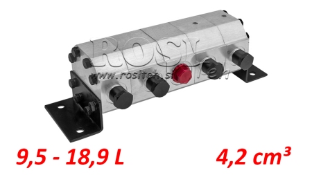 HYDRAULIC GEAR FLOW DIVIDER 4/1 (9.5-18.9LIT - MAX.240BAR) 4.2CC/SEG