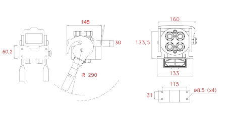 MULTI-FASTER LIITMIK 4-TEE BSP 1/2 LIIKUV OSA