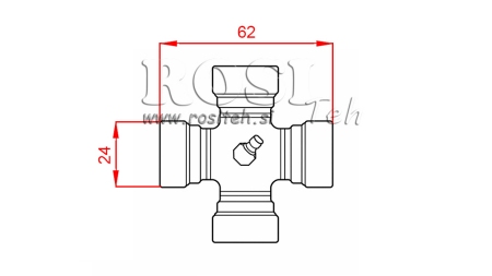 KERESZTCSUKLÓ F-24,00X62,00 ECO KARDÁNTENGELYHEZ 790mm 35-60LE STANDARD