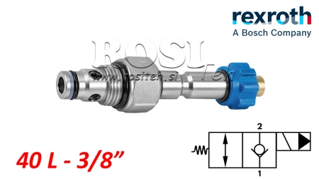 HYD. ÅBEN ELEKTROMAGNETISK KONTROLLER FOR 2-VEGS VENTIL REXROTH 3/8 40-LIT